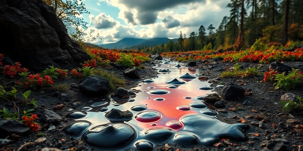Descarte de solventes tóxicos na natureza.