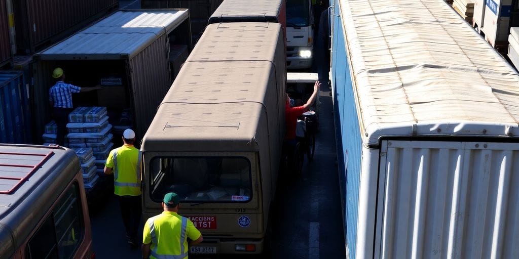 Área de transporte logístico com dificuldades de acessibilidade.